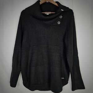 Calvin Klein Foldover Cowl Neck Long Sleeve Tunic Sweater